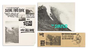JOHN SEVERSON (1933-2017) Group of items from Surf Fever. Original photo book and two (2) pieces of ephemera. 1960.